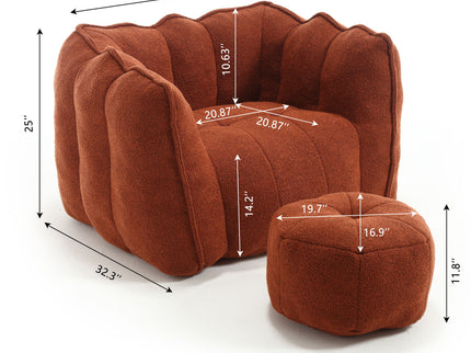Soft Bean Bag Chair With High Resilient Foam