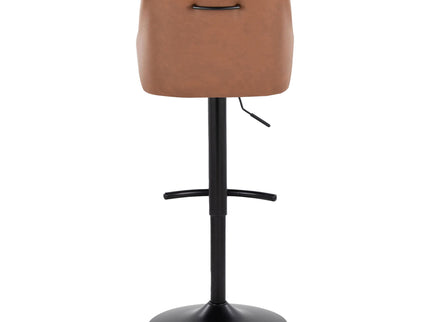 Hannah - Transitional Adjustable Barstool With Swivel With Rounded T Footrest (Set of 2)