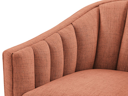 Solitude - Skirted Swivel Accent Chair With Hemp Like