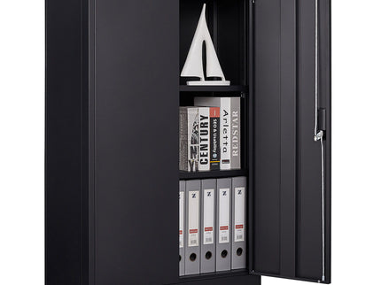 Metal Storage Cabinet With Locking Doors And Adjustable Shelf, Folding Filing Storage Cabinet, Folding Storage Locker Cabinet For Home Office, School, Garage
