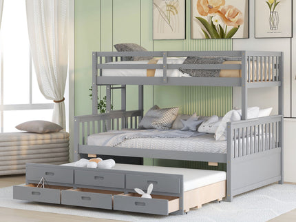 Bunk Bed With Twin Size Trundle And Drawers