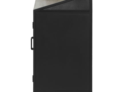 Arlette - 2 Door Mobile Home Bar Wine Cabinet With Smooth Rolling Casters - Black