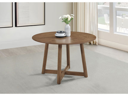 Guinea - Dining Table With Interlocking Base Design - Walnut
