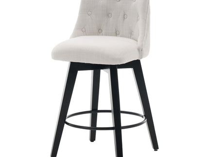 Swivel Bar Stools & Button Tufted Back (Set of 2)