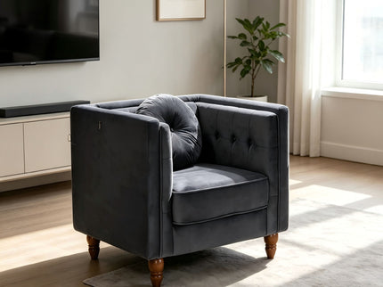 Chesterfield Accent Tufted Square Arm Side Chair
