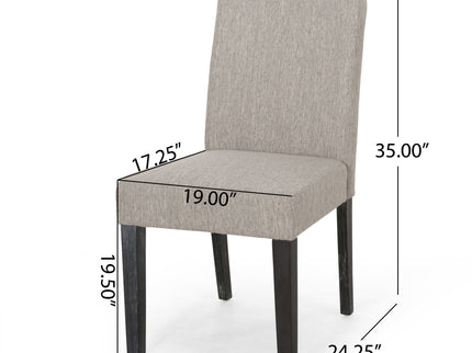 Contemporary Dining Chair With Upholstered Seating And Tapered Legs