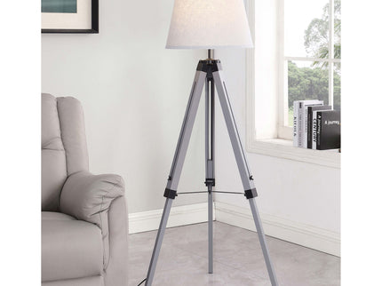 Hannah - Floor Lamp With Tripod Base - Gray