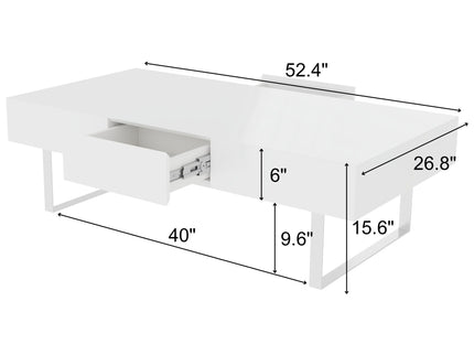 Rectangular Coffee Table With Hidden Storage