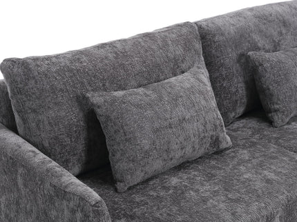 Mid Century Modern Fabric Loveseat Sofa, 2 Seat Upholstered Couch