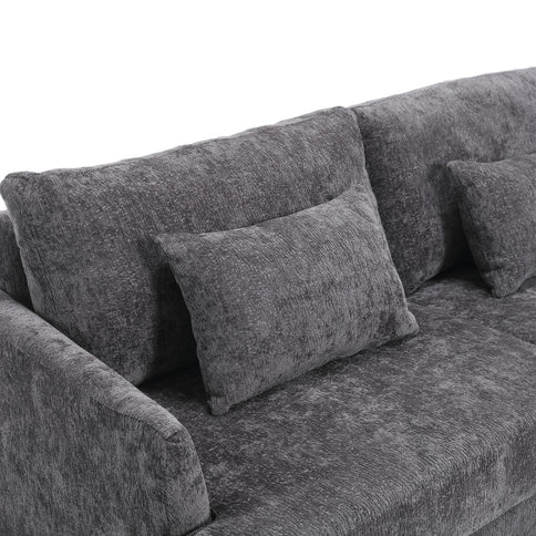 Mid Century Modern Fabric Loveseat Sofa, 2 Seat Upholstered Couch
