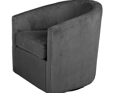 Swivel Accent Chair With U Backrest, Plush Cushion Living Room Furniture