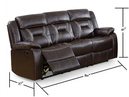 Modern Reclining Sofa With Pillow Arms And Headrest