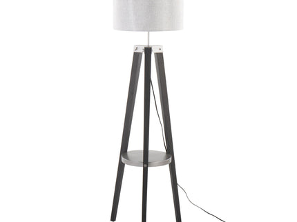 Compass - Mid Century Modern Floor Lamp With Shelf