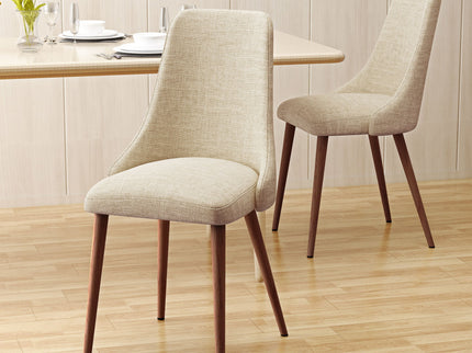 Mid Century Modern Fabric Armless Dining Chair