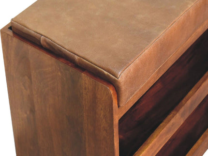 Buffalo - Hide Pull Out Shoe Storage Bench