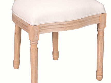 Dining Chairs, Upholstered With Round Back (Set of 2) - Beige