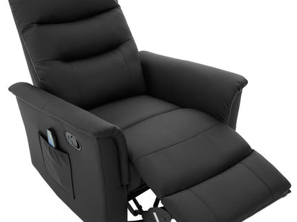 Manual Recliner Chair With 8 Point Massage And Swivel Function