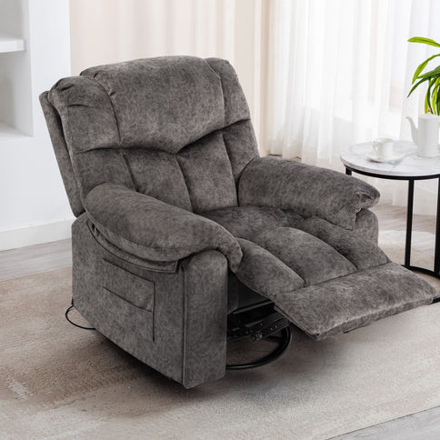 Swivel And Rocking Recliner Chair With Massage And Heating