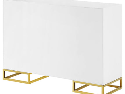 Synchrony - 2 Door Accent Cabinet With Art Deco Trim - White