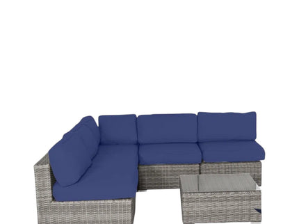 Seating Set With Cushions Handcrafted Wicker Design