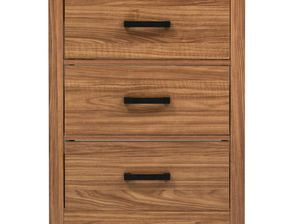 24'' Bathroom Vanity With Basin Sink, 3 Drawer Storage Cabinet - Natural Wood