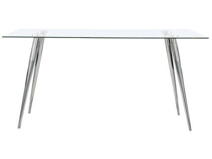 Vendas - Rectangular Glass Top Dining Table - Chrome