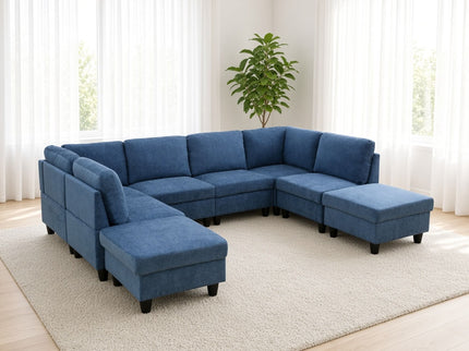 8 Piece Modular U - Shape Sectional Sofa