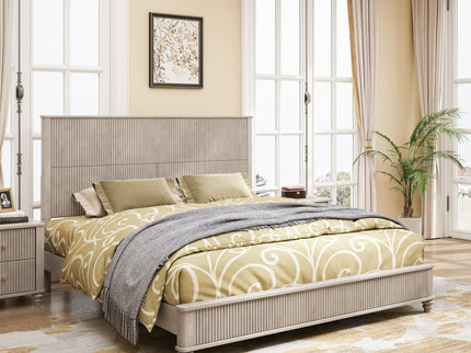 Platform Bed Frame With Tall Headboard