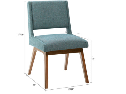 Dining Chair With Upholstered Seat And Back (Set of 2) - Blue