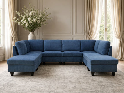 8 Piece Modular U - Shape Sectional Sofa
