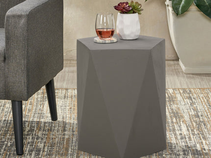 Side Table With Geometric Design