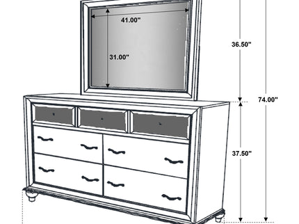 Randall - 7 Drawer Dresser With Mirror - White