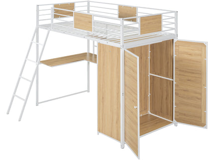 Loft Bed With L Shape Desk And Wardrobe