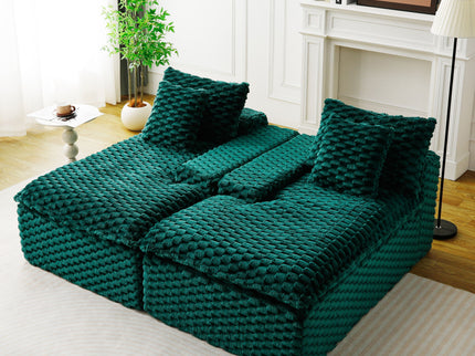 Double Chaise Lounge With Full Compressed Sponge