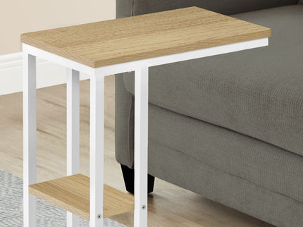 Accent Table, C - Shaped, Marble Look Contemporary & Modern Convenient Design