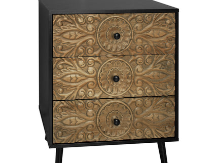 3 Drawer Cabinet, Suitable For Bedroom - Black