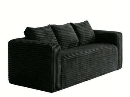 Cloud Loveseat Sofa Couch, Compressed - Black