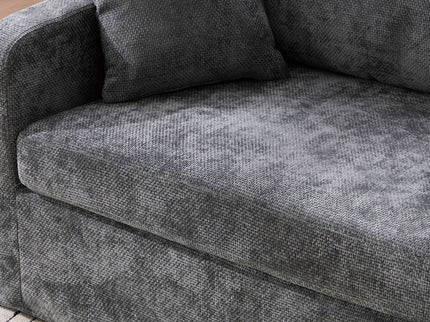 Farmhouse Accent Chair With 2 Bolster Pillows