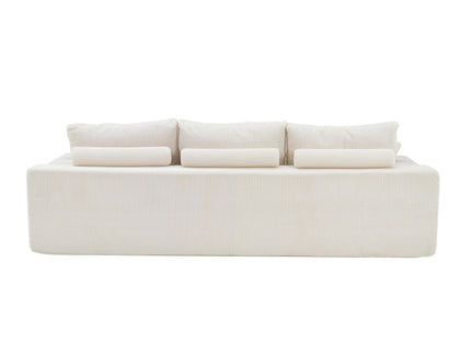 L Shaped Sectional Sofa, Full Compression 3 Seater Cloud Couch With Chaise