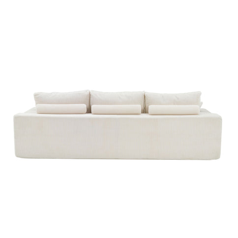 L Shaped Sectional Sofa, Full Compression 3 Seater Cloud Couch With Chaise