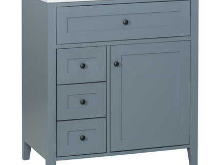 Modern Bathroom Vanity With Sink, 3 Drawers And Adjustable Shelf
