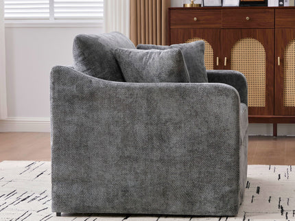 Farmhouse Accent Chair With 2 Bolster Pillows