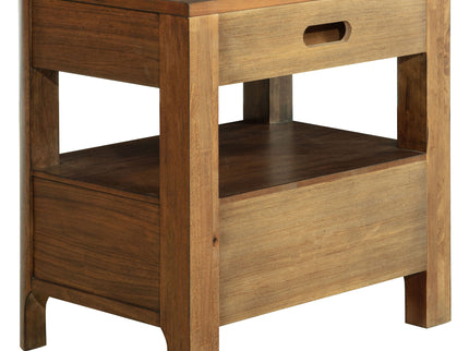 Verona - 2 Drawer Bedside Table With Hidden Storage - Walnut