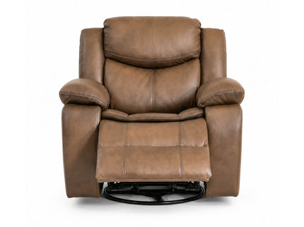 Rocker Recliner Chair With Manual Recline And 360° Swivel Base