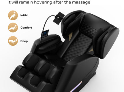 Massage Chair Recliner With Zero Gravity With Full Body Air Pressure - Black