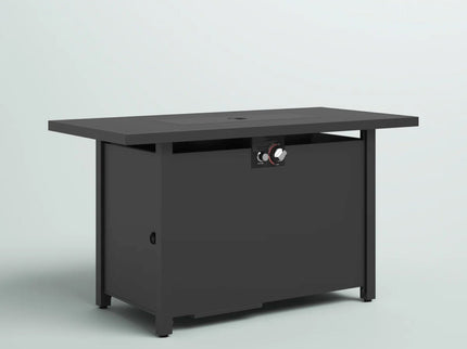 Outdoor Fire Pit Table With Lid - Dark Gray