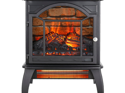 3D Flame Electric Infrared Quartz Fireplace Stove With Remote Control