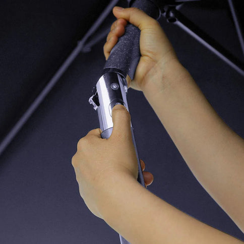 Umbrella With Crank Lift & Tilt, UV-Resistant Canopy For Patio