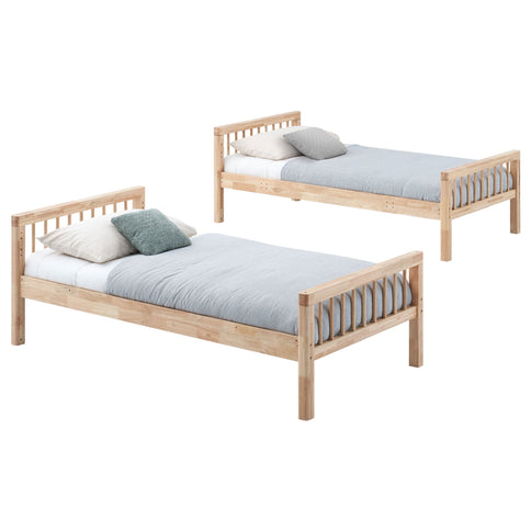 Ponderosa - Twin Over Twin Bunk Bed With Accents - Natural