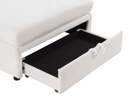 Modern Chaise Sofa With Hidden Storage For Living Room